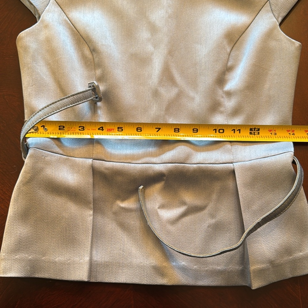 Foley’s Petite Women’s Top Cap Sleeve Peplum Hem With Detachable Belt Si… - Picture 7 of 12